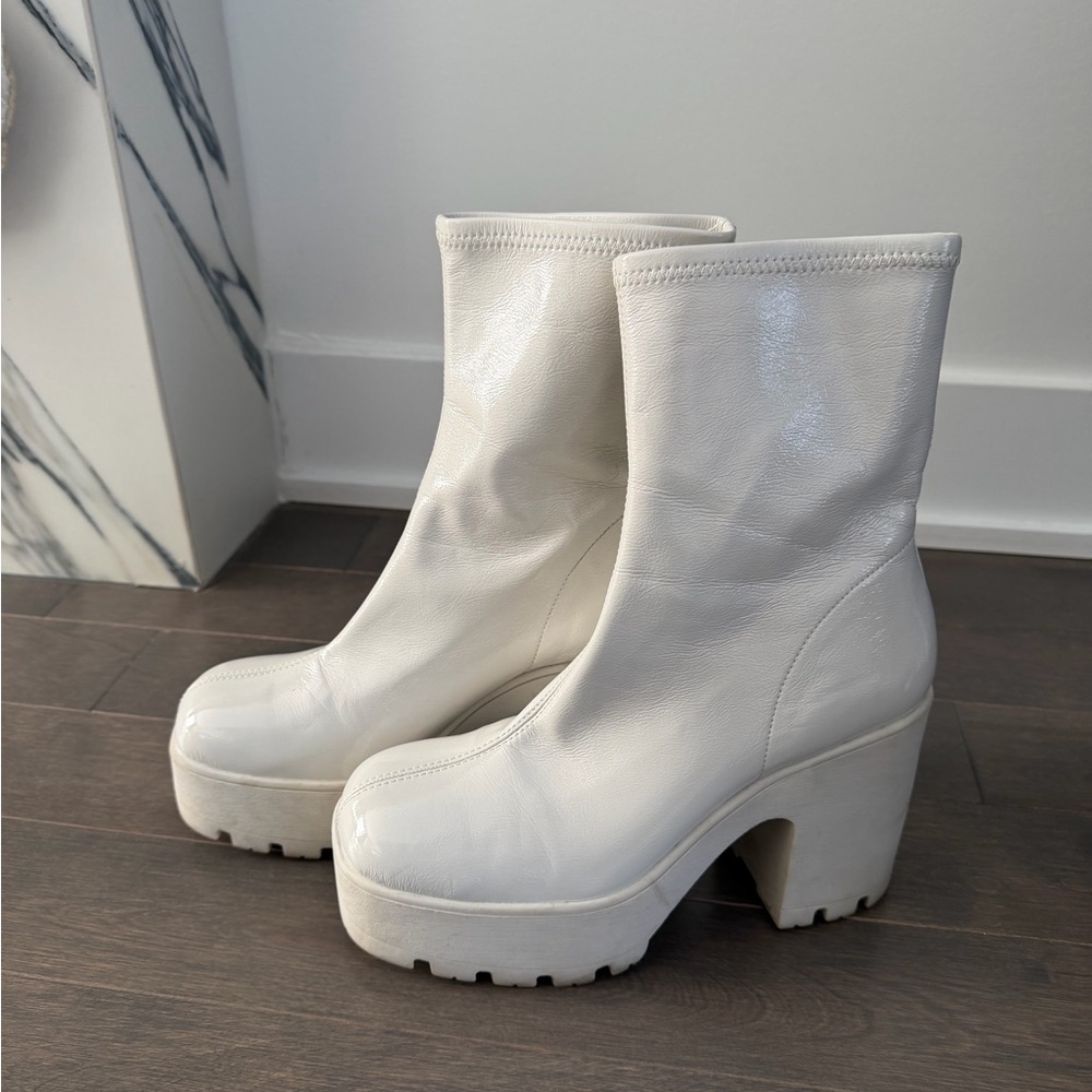 Call It Spring | White Platform Ankle Boots